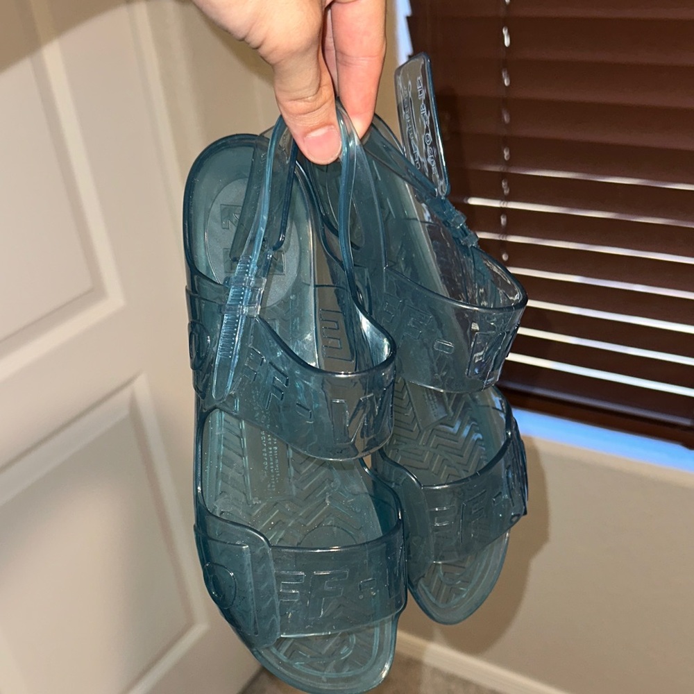 Off-White “JELLY SOLE” blue Slide Sandals